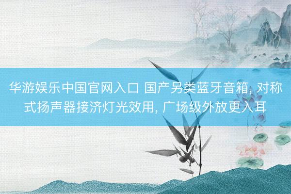 华游娱乐中国官网入口 国产另类蓝牙音箱， 对称式扬声器接济灯光效用， 广场级外放更入耳
