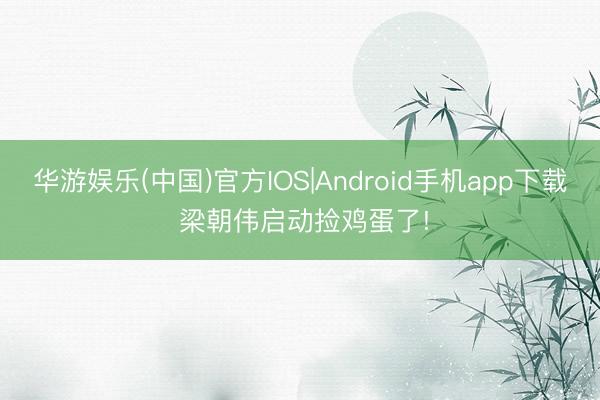 华游娱乐(中国)官方IOS|Android手机app下载 梁朝伟启动捡鸡蛋了!