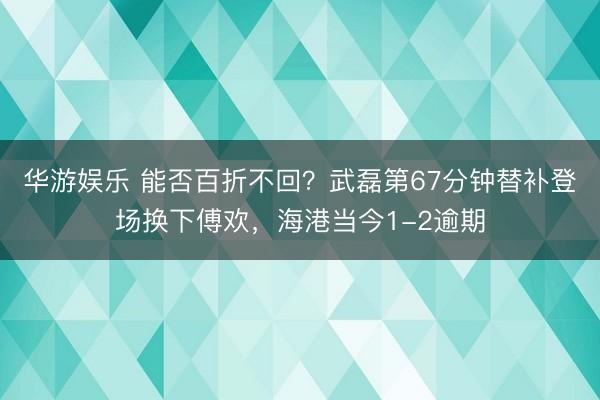 华游娱乐 能否百折不回？武磊第67分钟替补登场换下傅欢，海港当今1-2逾期