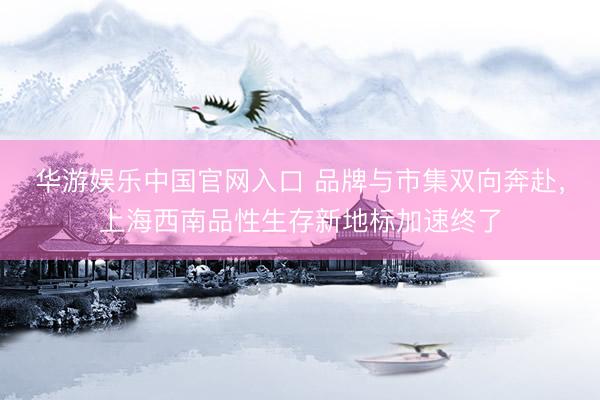 华游娱乐中国官网入口 品牌与市集双向奔赴，上海西南品性生存新地标加速终了